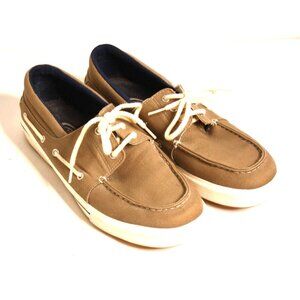 Athletic Works Men's US Boat Shoes Casual Slip On Loafer Comfort Tan Size 9.5